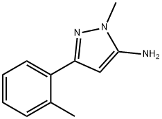 2-Methyl-5-(2-Methylphenyl)pyrazol-3-aMine 化学構造式