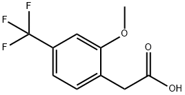 2-メトキシ-4-(トリフルオロメチル)フェニル酢酸 化学構造式