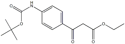 3-(4-TERT-BUTOXYCARBONYLAMINO-PHENYL)-3-OXO-PROPIONIC ACID ETHYL ESTER Struktur