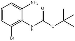 (2-氨基-6-溴-苯基)-氨基甲酸叔丁基酯 结构式