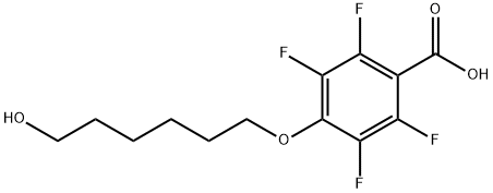 2,3,5,6-テトラフルオロ-4-(6-ヒドロキシヘキシルオキシ)安息香酸 化学構造式