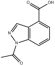 1-ACETYL-1H-INDAZOLE-4-CARBOXYLIC ACID Struktur