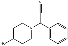 2-(4-Hydroxypiperidin-1-yl)-2-phenylacetonitrile 化学構造式