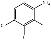 4-クロロ-3-フルオロ-2-ヨードベンゼンアミン 化学構造式