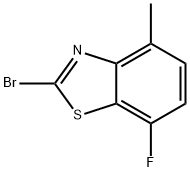 2-BROMO-7-FLUORO-4-METHYLBENZOTHIAZOLE,1019108-45-2,结构式