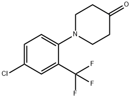 1-[4-chloro-2-(trifluoromethyl)phenyl]piperidin-4-one,1019351-54-2,结构式