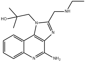 4-氨基-2-[(乙基氨基)甲基]-ALPHA,ALPHA-二甲基-1H-咪唑并[4,5-C]喹啉-1-乙醇, 1020412-43-4, 结构式