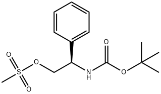 N-[(1R)-2-[(Methylsulfonyl)oxy]-1-phenylethyl]carbamic acid 1,1-dimethylethyl ester Structure