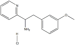 2-(3-METHOXYPHENYL)-1-(PYRIDIN-2-YL)ETHANAMINE HYDROCHLORIDE 化学構造式