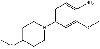 2-METHOXY-4-(4-METHOXY-1-PIPERIDINYL)-BENZENAMINE 化学構造式