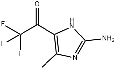 1-(2-AMINO-5-METHYL-3H-IMIDAZOL-4-YL)-2,2,2-TRIFLUORO-ETHANONE 化学構造式