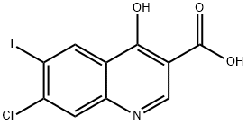 7-Chloro-4-hydroxy-6-iodo-quinoline-3-carboxylic acid 化学構造式