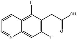 2-(5,7-difluoroquinolin-6-yl)acetic acid 化学構造式