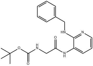 tert-butyl 2-(2-(benzylaMino)pyridin-3-ylaMino)-2-oxoethylcarbaMate Structure