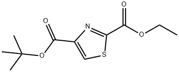 2,4-Thiazoledicarboxylic  acid,4-(1,1-dimethylethyl)  2-ethyl  ester Struktur