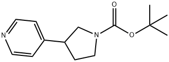 1-Pyrrolidinecarboxylic acid, 3-(4-pyridinyl)-, 1,1-diMethylethyl ester Structure