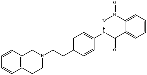 N-(4-[2-(3,4-dihydro-1H-isoquinolin-2-yl)ethyl]phenyl)-2-nitrobenzaMide 结构式