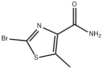 2-溴-5-甲基噻唑-4-甲酰胺,1025468-14-7,结构式