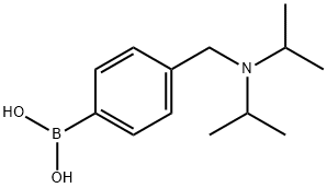 (4-((ジイソプロピルアミノ)メチル)フェニル)ボロン酸 化学構造式