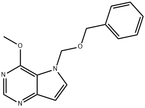 5-(benzyloxyMethyl)-4-Methoxy-5H-pyrrolo[3,2-d]pyriMidine 化学構造式