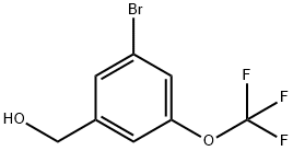 3-ブロモ-5-(トリフルオロメトキシ)ベンジルアルコール 化学構造式
