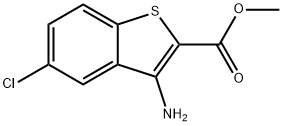 3-アミノ-5-クロロベンゾ[B]チオフェン-2-カルボン酸メチル 化学構造式