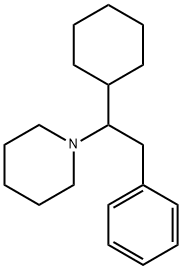 1-(1-Cyclohexyl-2-phenylethyl)piperidine Structure