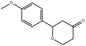 2-(4-Methoxyphenyl)dihydro-2H-pyran-4(3H)-one Struktur
