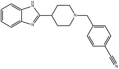 4-[4-(1H-BenzoiMidazol-2-yl)-piperidin-1-ylMethyl]-benzonitrile Struktur