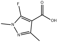 5-氟-1,3-二甲基-1H-吡唑-4-羧酸, 1027991-91-8, 结构式