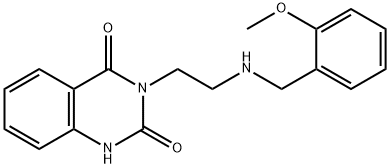 3-[2-[[(2-甲氧基苯基)甲基]氨基]乙基]-2,4(1H,3H)喹唑啉二酮 结构式
