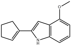 2-cyclopentenyl-4-Methoxy-1H-indole 化学構造式