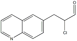2-Chloro-3-(quinolin-6-yl)propanal Struktur