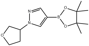 1-(四氢呋喃-3-基)-1H-吡唑-4-硼酸频哪醇酯, 1029715-63-6, 结构式