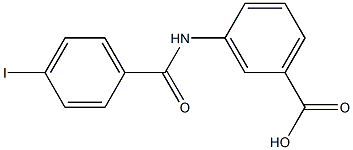 3-[(4-iodobenzene)amido]benzoic acid Structure