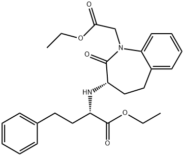 BENAZEPRIL RELATED COMPOUND G (15 MG) ((3-(1 -ETHOXYCARBONYL-3-PHENYL-(1 S)-PROPYL)AMINO-2,3,4,5-TETRAHYDRO-2-OXO-1H-1-(3S)-BENZAZE-PINE)-1-ACETIC ACID, ETHYL ESTER) Struktur