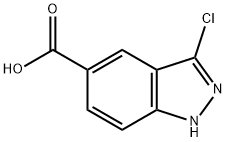 1H-Indazole-5-carboxylic acid, 3-chloro-,1031417-73-8,结构式