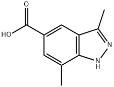 3,7-DiMethyl-1H-indazole-5-carboxylic acid Struktur