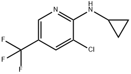 3-chloro-N-cyclopropyl-5-(trifluoromethyl)pyridin-2-amine Struktur
