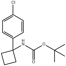 1-(boc-aMino)-1-(4-chlorophenyl)-cyclobutane 化学構造式