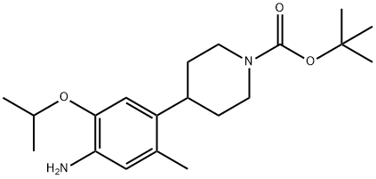 N-BOC-4-(4-氨基-5-异丙氧基-2-甲基苯基)哌啶,1032903-63-1,结构式