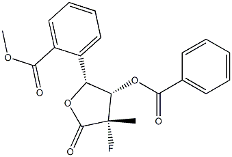 ((2R,3S,4S)-3-(benzoyloxy)-4-fluoro-4-Methyl-5-oxotetrahydrofuran-2-yl)Methyl benzoate Structure