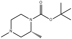 1-PIPERAZINECARBOXYLIC ACID, 2,4-DIMETHYL-, 1,1-DIMETHYLETHYL ESTER, (2R)- 结构式