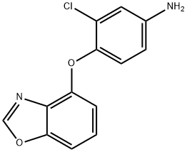 4-(苯并[D]恶唑-4-氧基)-3-氯苯胺, 1033810-11-5, 结构式
