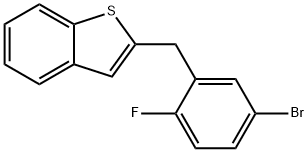 2-(5-ブロモ-2-フルオロベンジル)ベンゾ[B]チオフェン 化学構造式