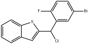 Benzo[b]thiophene, 2-[(5-broMo-2-fluorophenyl)chloroMethyl]- Struktur