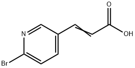 3-(6-ブロモピリジン-3-イル)アクリル酸 化学構造式