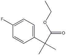 2-(4-フルオロフェニル)-2-メチルプロパン酸エチル 化学構造式