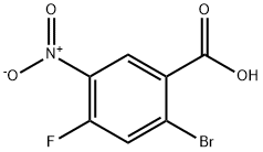 2-ブロモ-4-フルオロ-5-ニトロ安息香酸 化学構造式