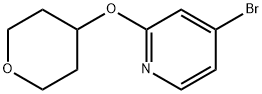 4-ブロモ-2-(テトラヒドロ-2H-ピラン-4-イルオキシ)ピリジン 化学構造式